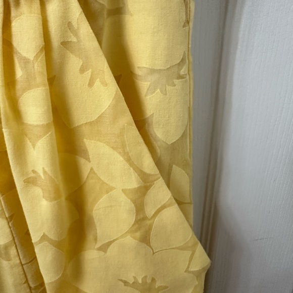 VTG Rabbit Rabbit yellow floral lined pleat front Sz 10 fairy cottage core - Picture 3 of 15